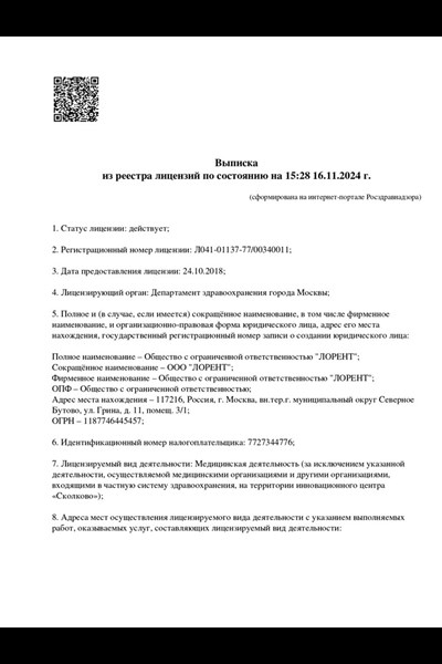 Лицензии